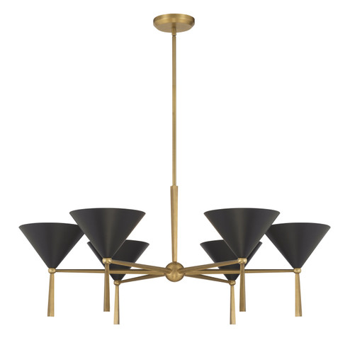 Cortan Six Light Chandelier in Legacy Brass (7|10316855)