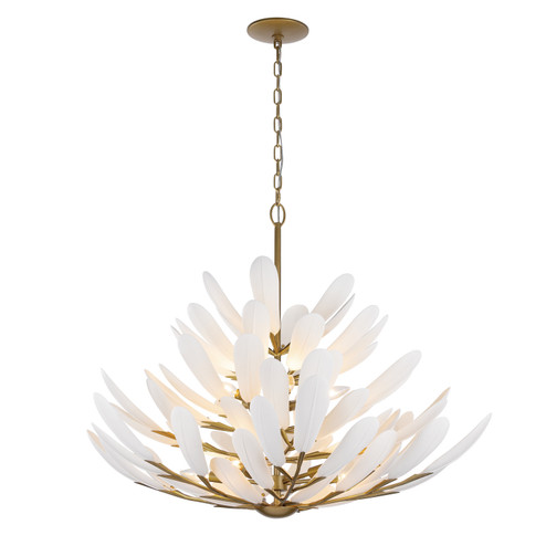 Vellinor Ten Light Chandelier in Painted Legacy Brass (29|N3428870)