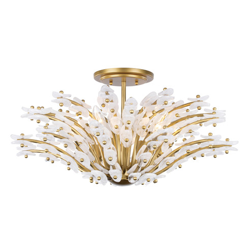 Sorra Six Light Semi-Flush Mount in Painted Legacy Brass (29|N3406870)