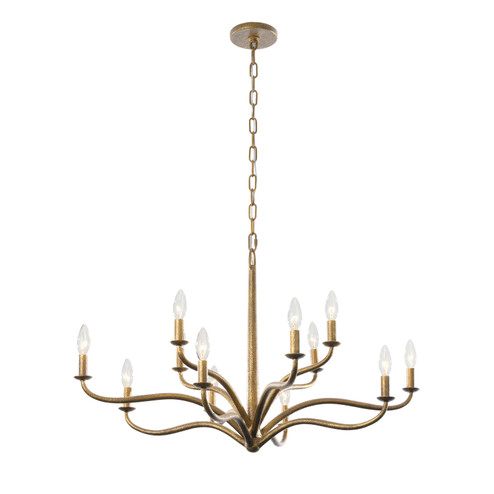 Dorianne 12 Light Chandelier in Textured Dusken Brass (29|N3318891)