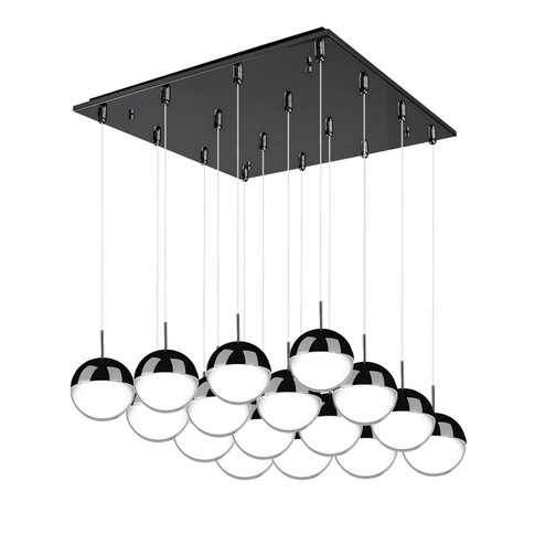 Pluto LED Pendant in Black Chrome (347|MP402801BC16)