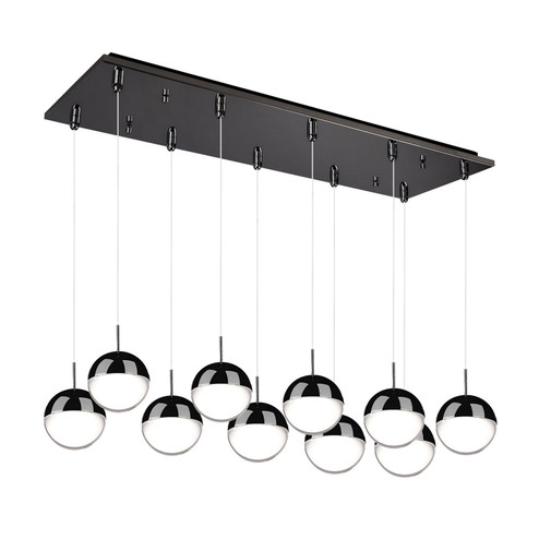 Pluto LED Pendant in Black Chrome (347|MP402801BC10)