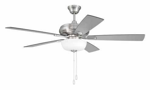 EOS 2 Light Frosted White Bowl 52'' Ceiling Fan 52'' Ceiling Fan in Brushed Polished Nickel (46|ECF211BNK5BNGW)