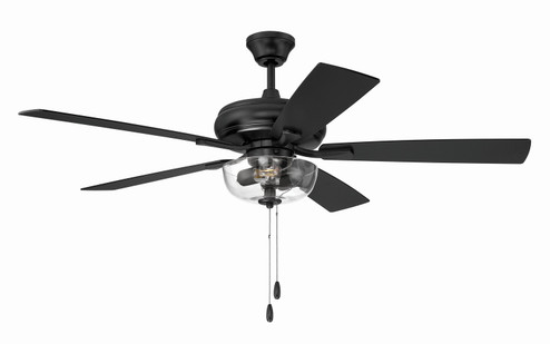 EOS 2 Light Clear Bowl 52'' Ceiling Fan 52'' Ceiling Fan in Flat Black (46|ECF201FB5FBGW)