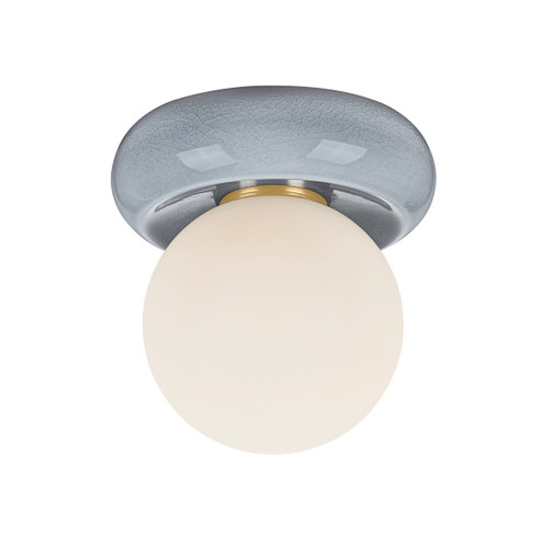 Tyra One Light Flush Mount in Aged Brass (428|H1160501AGBCFK)