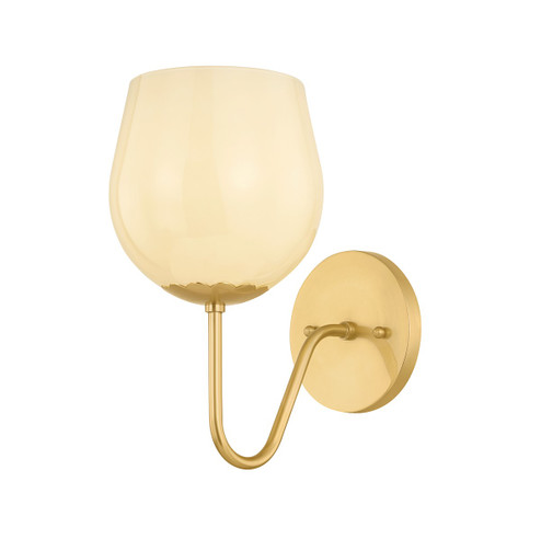 Genevieve One Light Wall Sconce in Aged Brass (428|H1106101AGB)