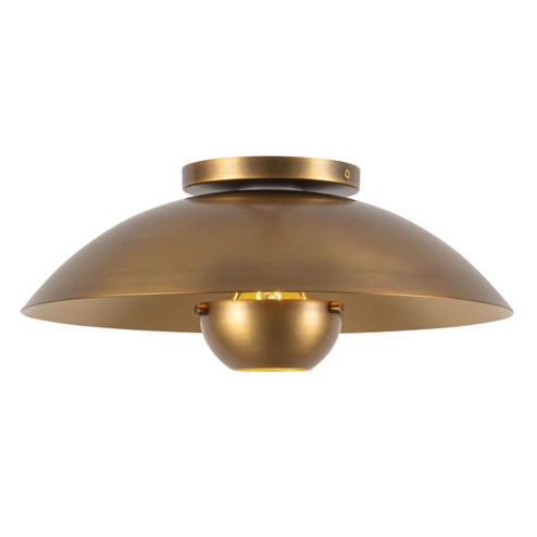 Umbra One Light Semi-Flush Mount in Vintage Brass (347|SF11914VB)