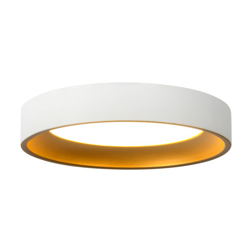 Nix LED Flush Mount in White/Gold (347|FM0702607WHGD)