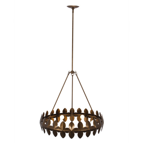 Vittoria Six Light Chandelier in Pearlized Antique Brass (33|529055PAB)