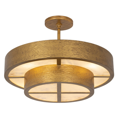 Moda Eight Light Convertible Pendant / Semi-Flush in Rustic Gold (33|528645RSG)