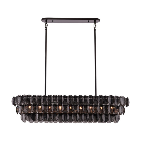 Uroko Nine Light Linear Pendant in Black Nickel (33|524661BN)