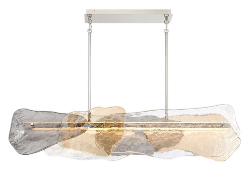 Grotto LED Linear Chandelier in Polished Nickel (40|50461011)