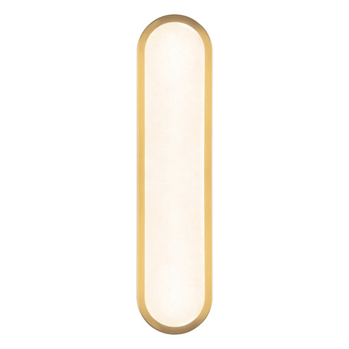 Evelyn LED Bathroom Vanity in Brushed Gold/Alabaster (452|WV653022BGAR)