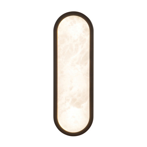 Evelyn LED Bathroom Vanity in Matte Black/Alabaster (452|WV653016MBAR)