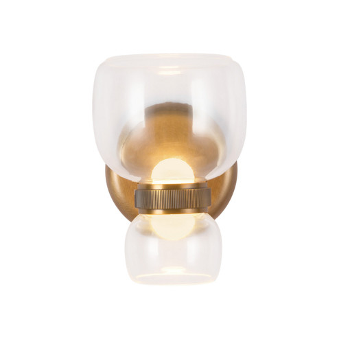 Sutton LED Bathroom Vanity in Vintage Brass/Clear Glass (452|WV310205VBCL)