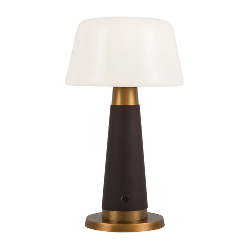 Clemence LED Table Lamp in Espresso Vegan Leather (452|TL314106EVL)