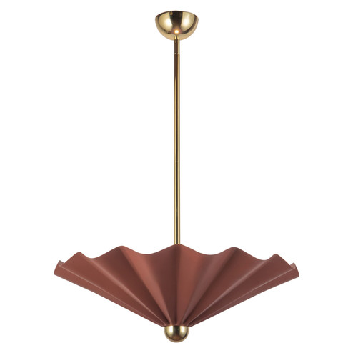 Furrow LED Pendant in Burgundy (452|PD354125BGD)