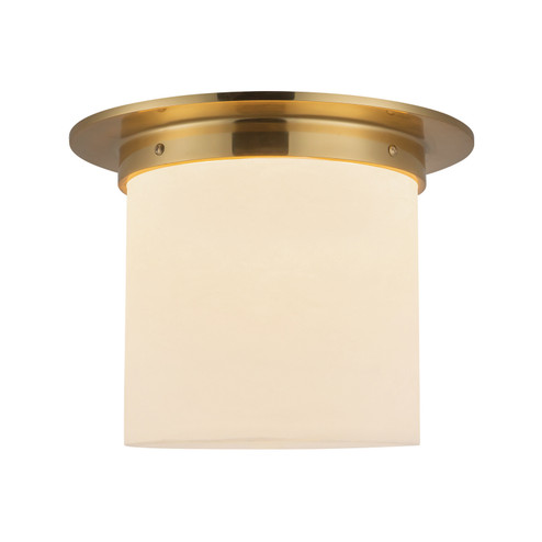 Mineral One Light Flush Mount in Patina Brass/Alabaster (452|FM360118PTBAR)