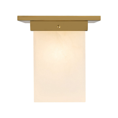 Mineral One Light Flush Mount in Patina Brass/Alabaster (452|FM356808PTBAR)