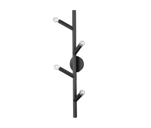 The Oaks Four Light Wall Sconce in Black (192|HF8884BLK)