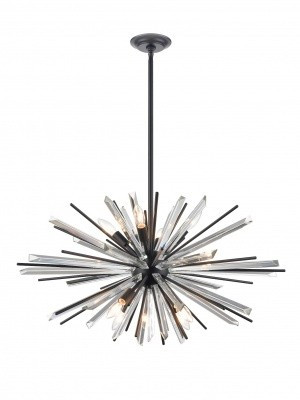 Palisades Ave. Eight Light Chandelier in Black (192|HF8202BK)