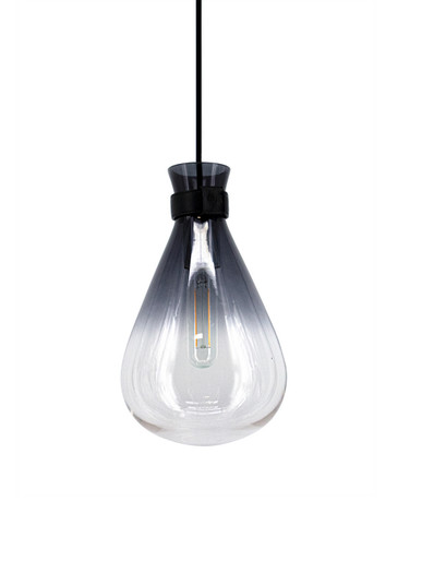 Del Mar One Light Pendant in Smoke/Clear (192|HF8188BLK)