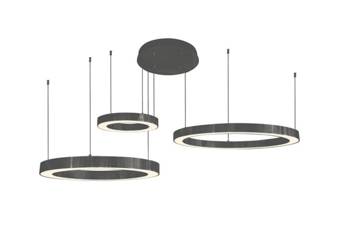 Aria LED Chandelier in Polished Black Gunmetal Chrome (192|HF4443BK)