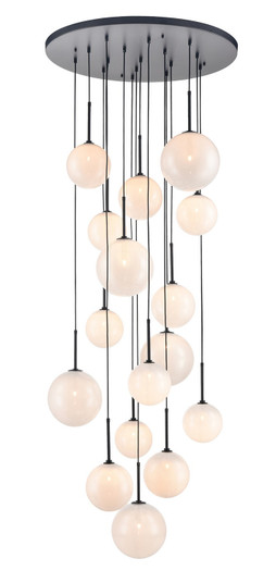 Delilah LED Pendant in Black (192|HF4266BKWHT)