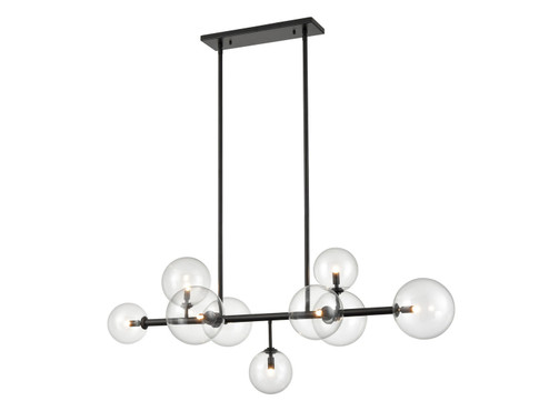 Delilah Nine Light Chandelier in Black (192|HF4209BK)