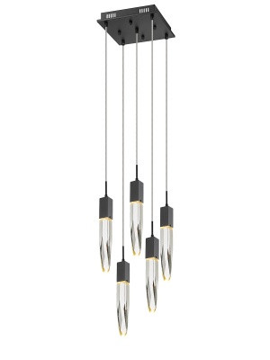 Aspen LED Pendant in Black (192|HF19005APBKC)