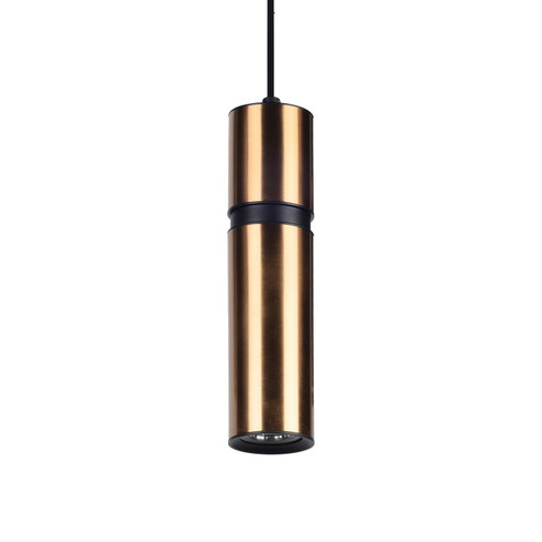 Cicada LED Pendant in Smooth Brass With Black (192|HF1076BBK)