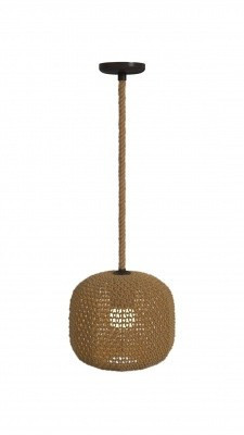 Malibu One Light Pendant in Natural Hemp Rope (192|HF1004RP)