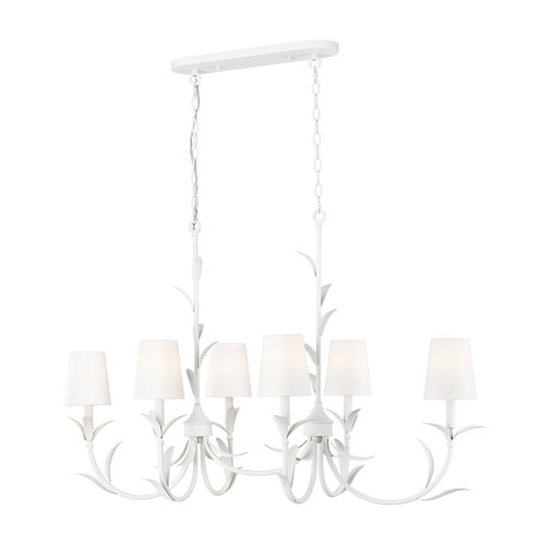 Aslin Six Light Linear Chandelier in Textured White (224|83044LTXWH)