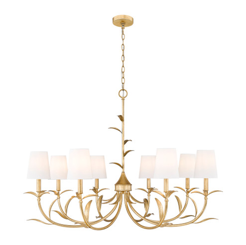 Aslin Eight Light Chandelier in Gold Leaf (224|83042GLF)