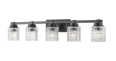 Jacqueline Five Light Vanity in Matte Black (224|61015VMB)