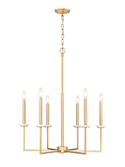Gaultier Six Light Chandelier in Modern Gold (224|61006MGLD)