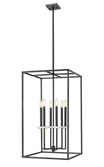 Gaultier Six Light Chandelier in Matte Black+Modern Gold (224|610032MB)