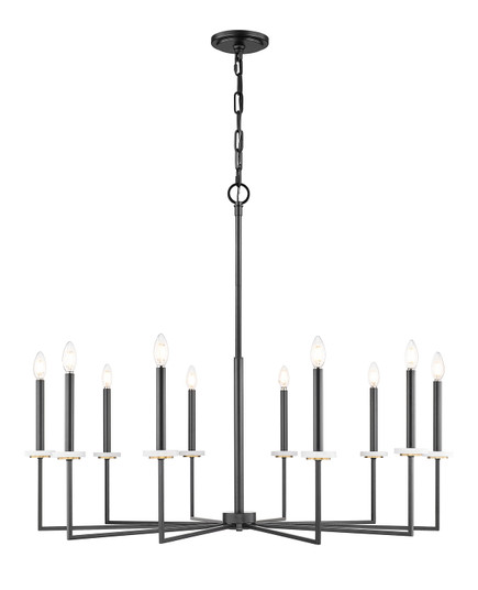 Gaultier Ten Light Chandelier in Matte Black + Modern Gold (224|610010MB)