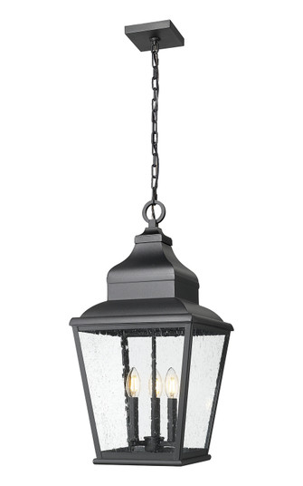 Raphael Three Light Outdoor Chain Mount Ceiling Fixture in Sand Black (224|5029CHBBK)