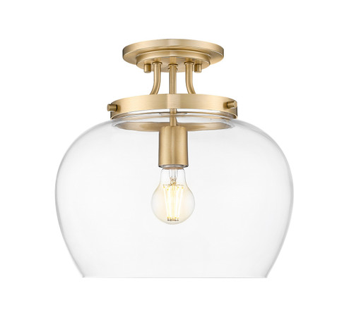 Joliet One Light Semi Flush Mount in Burnished Brass (224|473SF13BBR)