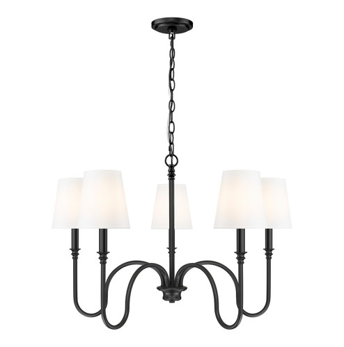Jisele Five Light Chandelier in Matte Black (224|45055MB)