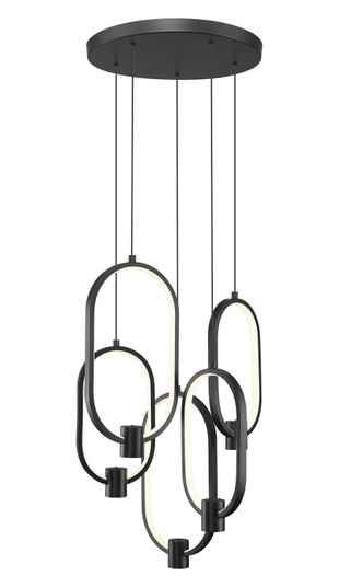 Saros LED Chandelier in Matte Black (224|41015MBLED)