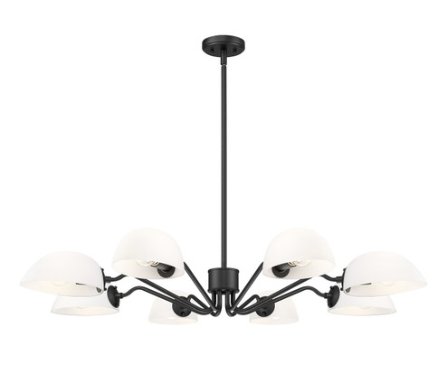 Breton Eight Light Chandelier in Matte Black (224|30488MB)