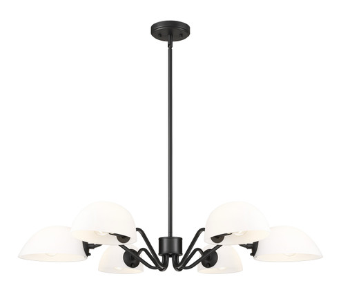 Breton Six Light Chandelier in Matte Black (224|30486MB)