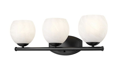 Colette Three Light Vanity in Matte Black (224|19633VMB)