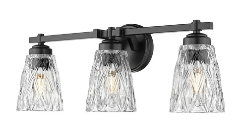Andree Three Light Vanity in Matte Black (224|19603VMB)