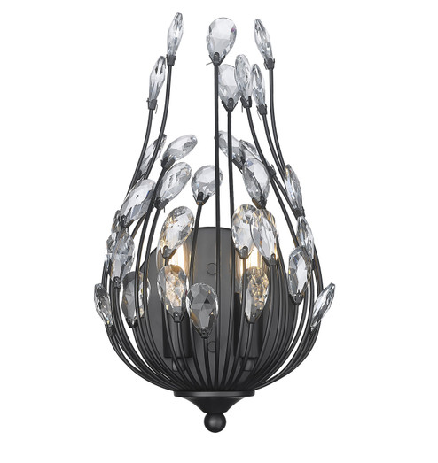 Gabriella Two Light Wall Sconce in Matte Black (224|19572SMB)