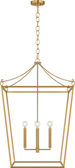 Carlyle Four Light Lantern in Burnished Brass | Burnished Brass (454|KSC1204BBS)