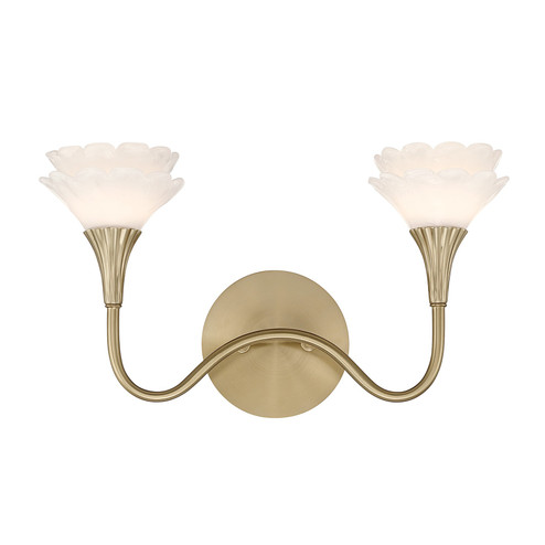 Florena Two Light Bathroom Vanity in Noble Brass (51|850812127)
