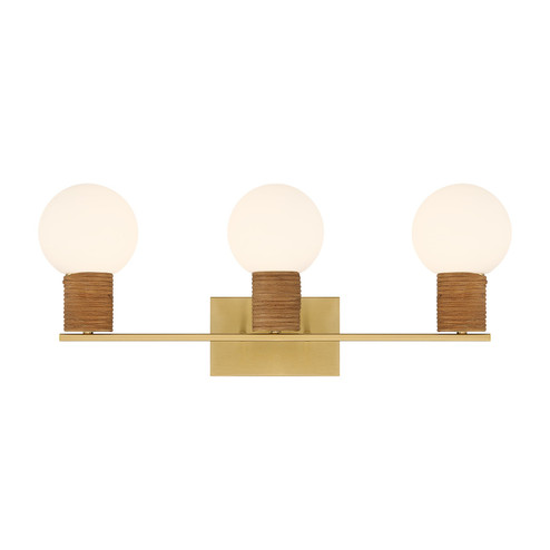 Jarrell Three Light Bathroom Vanity in Warm Brass (51|840813322)